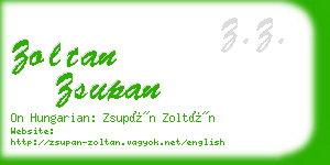 zoltan zsupan business card